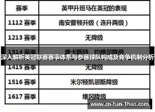 深入解析英冠联赛赛事体系与参赛球队构成及竞争机制分析